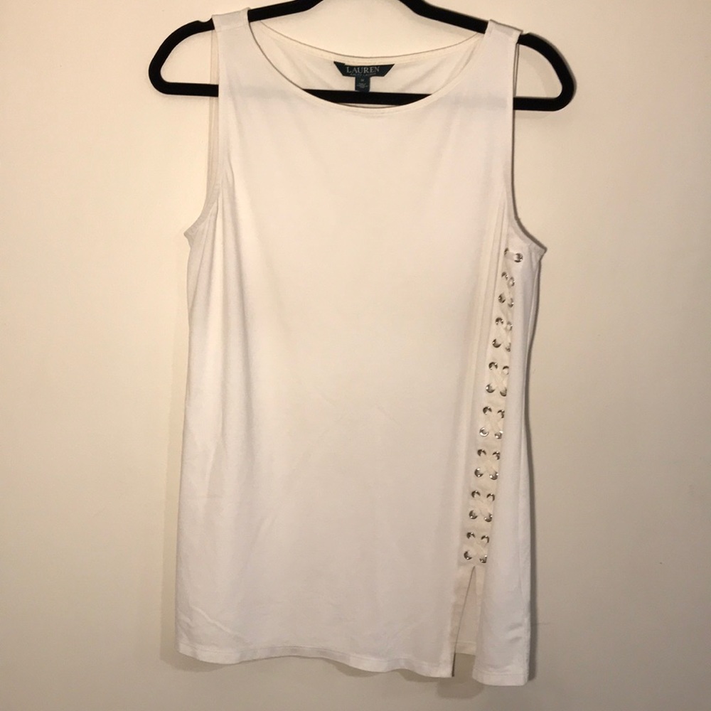 LAUREN Ralph Lauren Sleeveless Jewel Neck Top